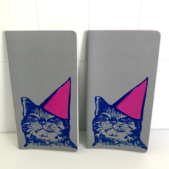Other - Cats in party hats notepads journals set of 2